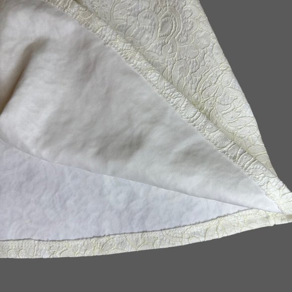 Francescas A-Line Dress Small S Off-White Full Lace Sleeveless Knee Length - Picture 10 of 13